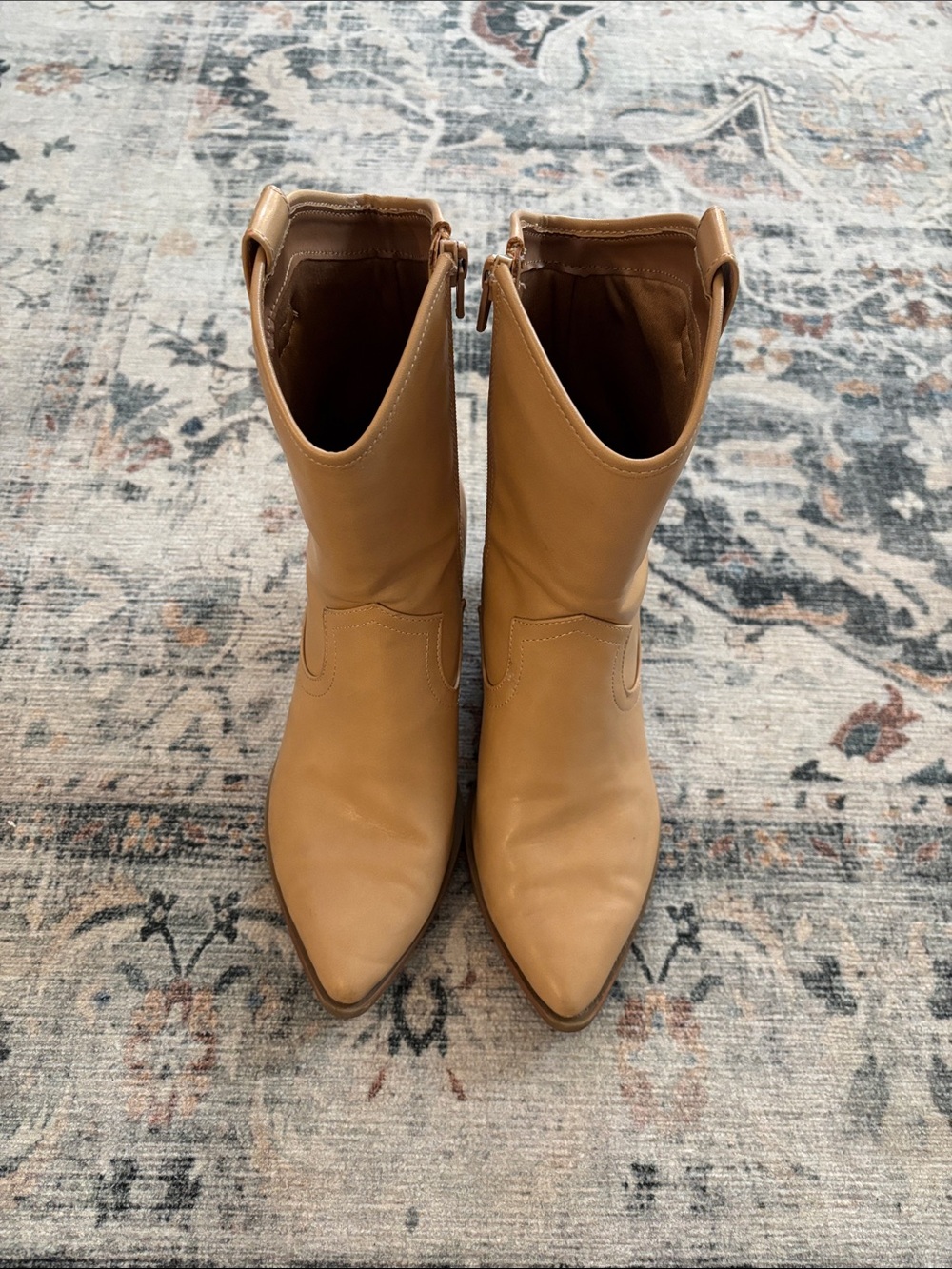 Tan western boots